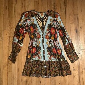 Farm Rio Swan Mini Dress